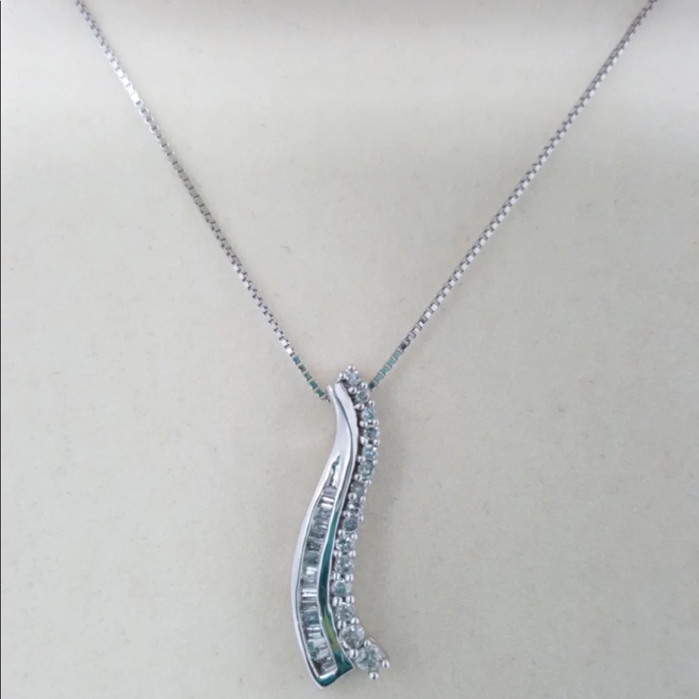 ZALES Diamond Pendant 14k White Gold